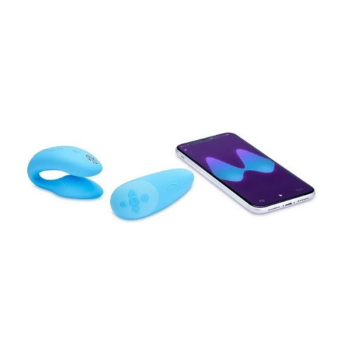 We-Vibe Chorus - вибратор для пар с сенсорным пультом и управлением через телефон голубой